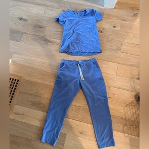 Figs baby blue scrub set